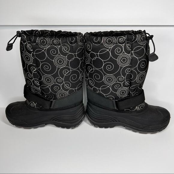 KAMIK snow boots women's 6 black white swirl insulated waterproof winter ankle - Picture 5 of 14